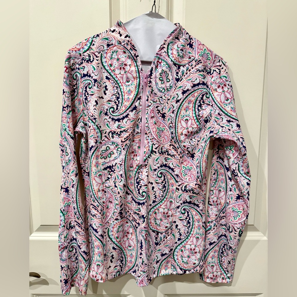 Sigrid Olsen golf/tennis NWOT Paisley 3/4 zip top (small) and skort (XS).